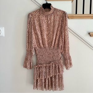 Versona Drop Waist Animal Print Dress, Size XS